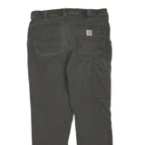 CARHARTT Mens Cotton Blend Grey Regular Fit Straight Leg Lined Trousers W35 L30