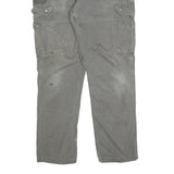 CARHARTT Mens Relaxed Fit Grey Workwear Cargo Trousers W38 L34 Durable Cotton