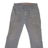 DICKIES Mens Jeans Grey Regular Straight Denim W34 L30 Workwear Pocket Zip