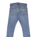 CARHARTT Mens Regular Fit Blue Denim Jeans Button W31 L32 Classic Style Casual