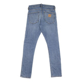 CARHARTT Mens Regular Fit Blue Denim Jeans Button W31 L32 Classic Style Casual