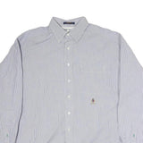 TOMMY HILFIGER Mens Blue Striped Shirt XL Classic Button Down Cotton Casual