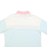 LEVI'S Womens White & Green & Pink Cotton Blend Short Sleeve Polo Shirt S Tennis
