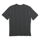 KARL KANI Mens Black & White Pinstripe Graphic T-Shirt S Short Sleeve Crew Neck