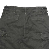 Mens Grey Cargo Shorts M W34 Polyester Casual Pockets Adjustable Waist