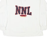 NAFNAF Mens White Pullover Crew Neck Sweatshirt L NNL Printed Cotton Blend