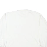 NAFNAF Mens White Pullover Crew Neck Sweatshirt L NNL Printed Cotton Blend