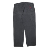 DICKIES Mens Cotton Blend Black Regular Fit Straight Leg Trousers W40 L32