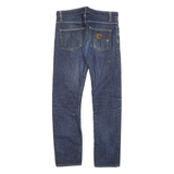 CARHARTT Mens Jeans Blue Slim Straight Denim Medium W32 L30 Workwear