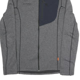 MAMMUT Womens Grey & Navy Zip Jacket S Polyester Blend Plain Activewear Outdoor