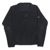 BERGHAUS Womens Black Plain Polyester Jumper 1/4 Zip Regular UK 14 Outdoor