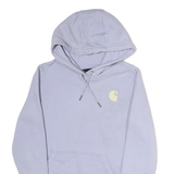 CARHARTT Womens Lilac Hoodie XS Cotton Pullover Logo Print
