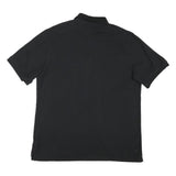 TOMMY HILFIGER Mens Black Short Sleeve Plain 2XL Polo Shirt Cotton Blend