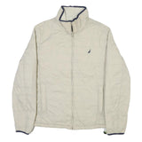 NAUTICA Mens Beige Jacket S Polyester Blend Plain Zip Casual Lightweight