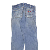 DICKIES Mens Blue Regular Straight Denim Light W34 L34 Zip Cotton Blend Jeans