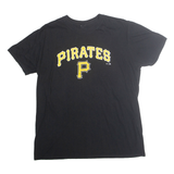 FANATICS Mens Black Pirates Graphic T-Shirt M Short Sleeve Crew Neck Cotton