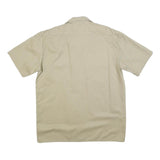 DICKIES Mens Beige Cotton Short Sleeve Shirt L Button Pocket Workwear