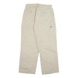 DICKIES Mens Relaxed Beige Cotton Blend Trousers W30 L29 Workwear Casual Zip