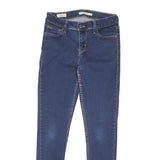 LEVI'S Womens Slim Blue Denim Slim Jeans W28 L27 Stretch Classic Fit Zip Closure