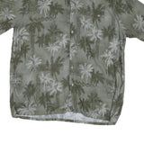 BATIC BAY Mens Green Rayon Hawaiian Shirt L Relaxed Fit Tropical Palm Print