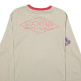 FILA Mens Beige & Red Graphic Long Sleeve Crew Neck T-Shirt S Cotton Blend