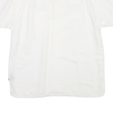 NAUTICA Mens White & Cream Casual Shirt L Cotton Blend Summer Style