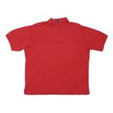 NAUTICA Mens Red Short Sleeve Plain Polo Shirt M Classic Cotton Blend