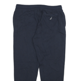 NAUTICA Mens Joggers Navy Blue L W32 L26 Cotton Blend Slim Tapered Sweatpants