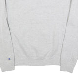 CHAMPION Mens Grey Crew Neck L Cotton Blend Logo Sweatshirt Pullover
