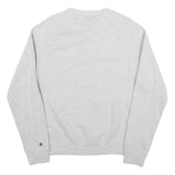 CHAMPION Mens Grey Crew Neck L Cotton Blend Logo Sweatshirt Pullover
