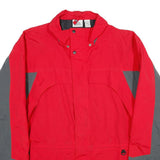 JOE'S OUTDOOR Mens Red & Grey Outdoor Jacket XL Nylon Plain Zip Long Sleeve