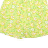 Mens Yellow Floral Pattern Cotton Blend Casual Shorts XXS W24 Summer