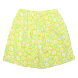 Mens Yellow Floral Pattern Cotton Blend Casual Shorts XXS W24 Summer