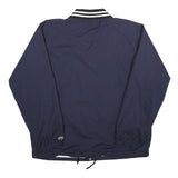 RAWLINGS Mens Navy Blue Button Jacket L Nylon Plain Casual Sportswear