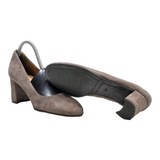 TAMARIS Block Heels Grey Leather Womens UK 6