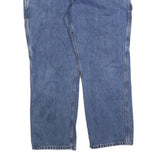 CARHARTT Mens Loose Blue Denim Jeans W34 L28 Workwear Heavy Cotton Blend Zip