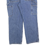 CARHARTT Mens Loose Blue Denim Jeans W34 L28 Workwear Heavy Cotton Blend Zip