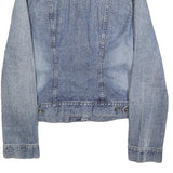 DKNY Womens Blue Denim Button Cotton Classic Jacket L Jeans Vintage Style