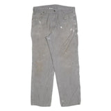 CARHARTT Mens Cotton Blend Grey Relaxed Straight Trousers W38 L34 Workwear