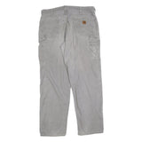 CARHARTT Mens Cotton Blend Grey Relaxed Straight Trousers W38 L34 Workwear