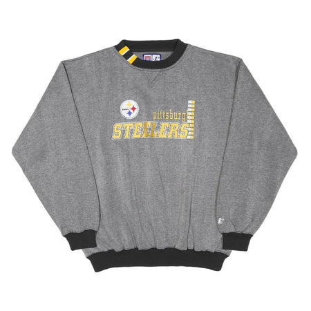 LOGO ATHLETIC Mens Grey Pittsburgh Steelers Crew Neck XL Sweatshirt Cotton Blend