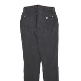 GUESS Womens Slim Black Denim Slim Fit Jeans W26 L32 Zip Pocket Design