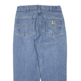 CARHARTT Womens Jeans Blue Regular Straight Denim Medium W32 L24 Cotton Blend