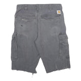 CARHARTT Mens Grey Cargo Shorts M W32 Relaxed Fit Cotton Blend