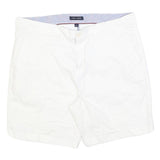 TOMMY HILFIGER Mens White Casual Shorts XL W38 Cotton Blend Classic Fit Summer