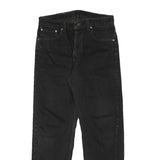 LEVI'S 505 Mens Jeans Black Regular Straight Denim Rinse W31 L29 Classic Fit