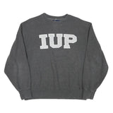 JANSPORT Mens Grey Cotton Blend Crew Neck Sweatshirt IUP M Casual