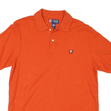 CHAPS Mens Orange Polo Shirt Short Sleeve M Cotton Blend Basic Casual