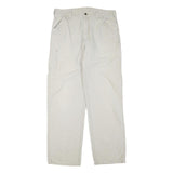 CARHARTT Mens Beige Cotton Blend Regular Straight Trousers W36 L32 Workwear