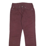 LEVI'S Mens Cotton Slim Burgundy Trousers W28 L30 Slim Fit Zip Closure Denim